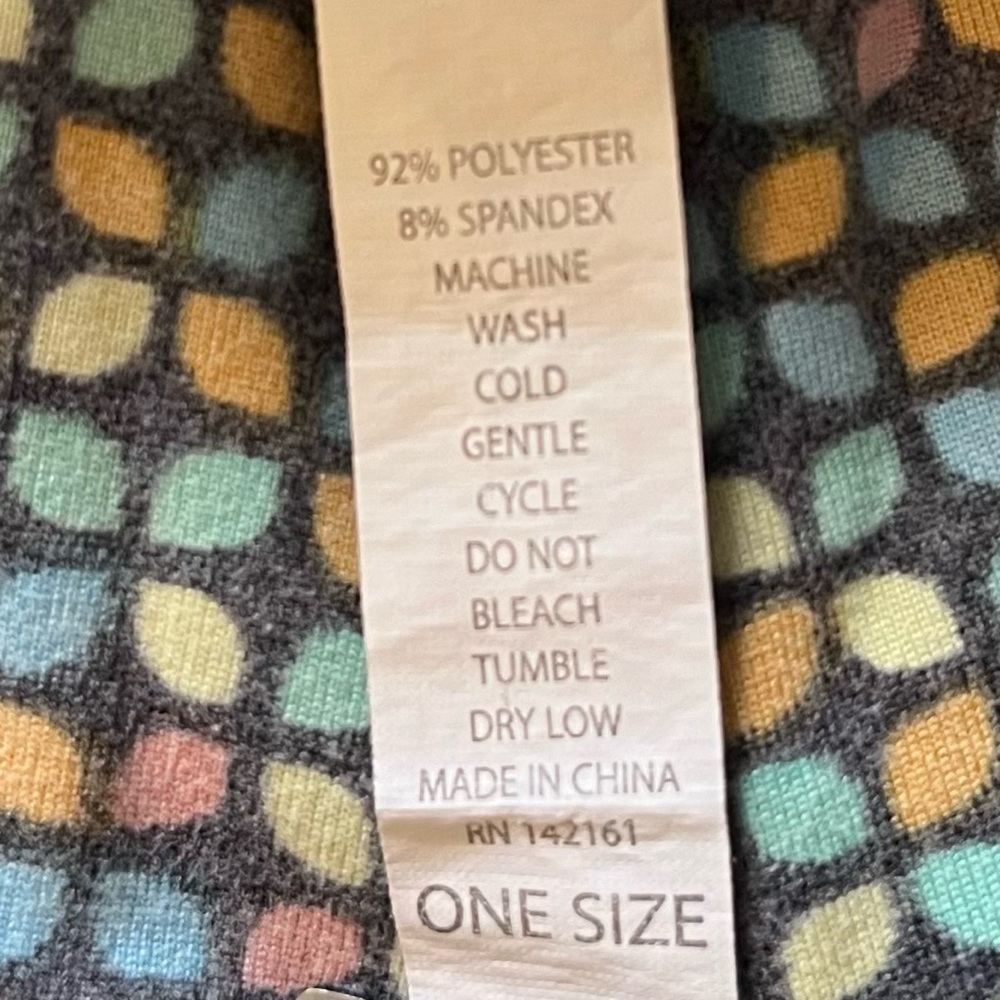 LULAROE Women’s Leggings in Brightly Colored Dotted Design - Picture 3 of 9